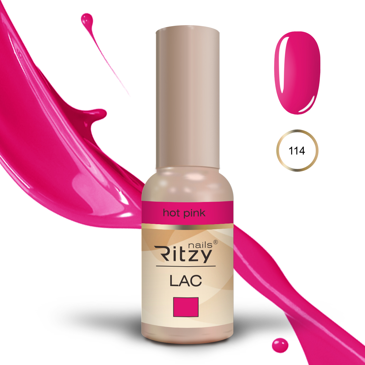 Ritzy UV/LED GEL LAK HOT PINK 114