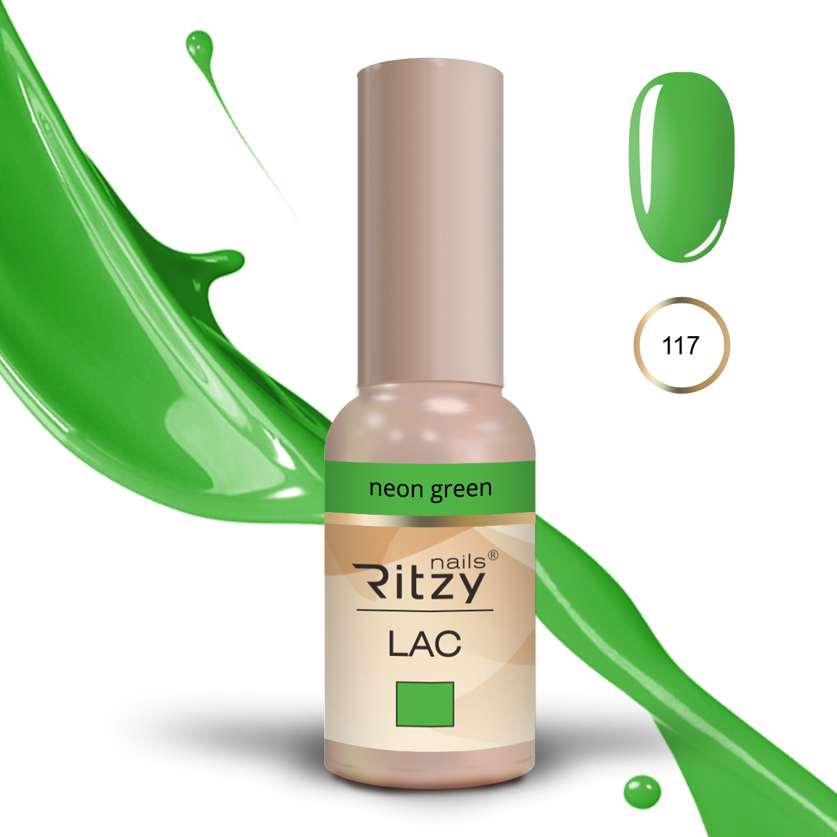 Ritzy UV/LED GEL LAK NEON GREEN 117