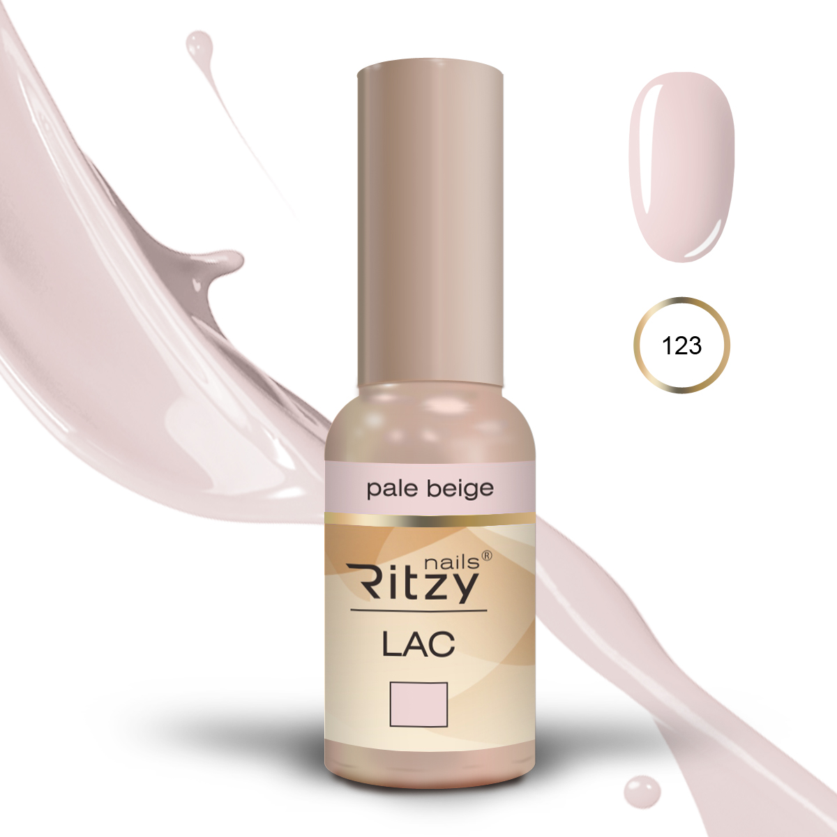 Ritzy UV/LED GEL LAK PALE BEIGE 123