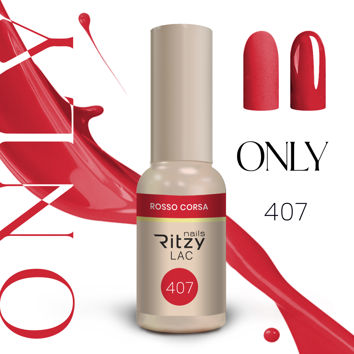 Ritzy UV/LED GEL LAK ROSSO CORSA 407
