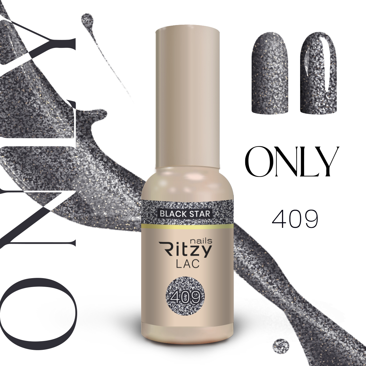 Ritzy UV/LED GEL LAK BLACK STAR 409